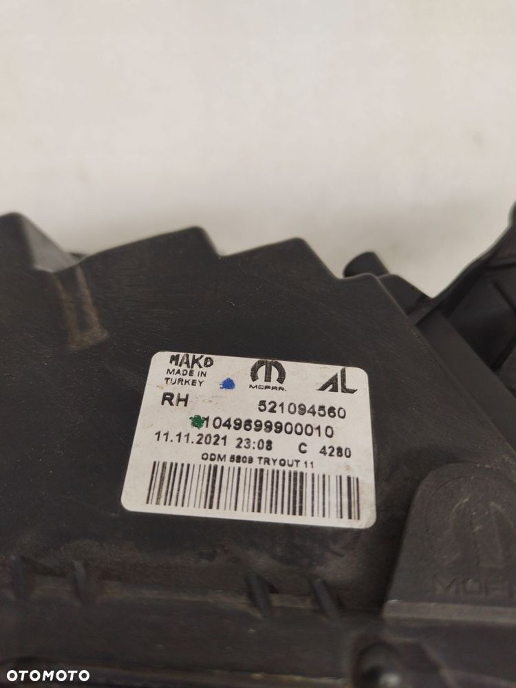 fiat doblo ii lift ciemna zw lampa prawy przód 521094560 - 5