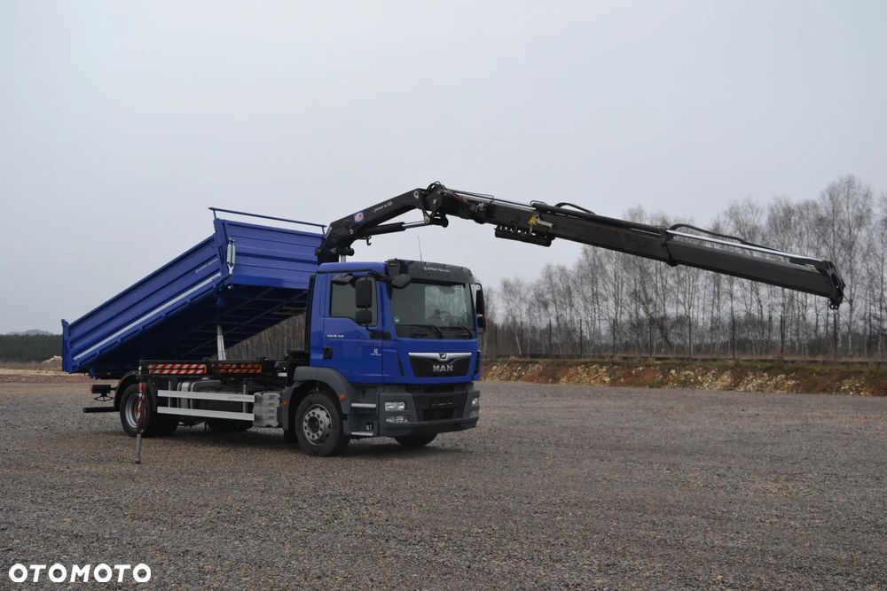 Mercedes-Benz Atego 1524 Nowy 3-stronny WYWROT Nowy żuraw HDS HMF 810 K2 Kiper Wywrotka Fassi Hiab Palfinger DN HC TGL TGM Midlum Eurocargo LF - 20
