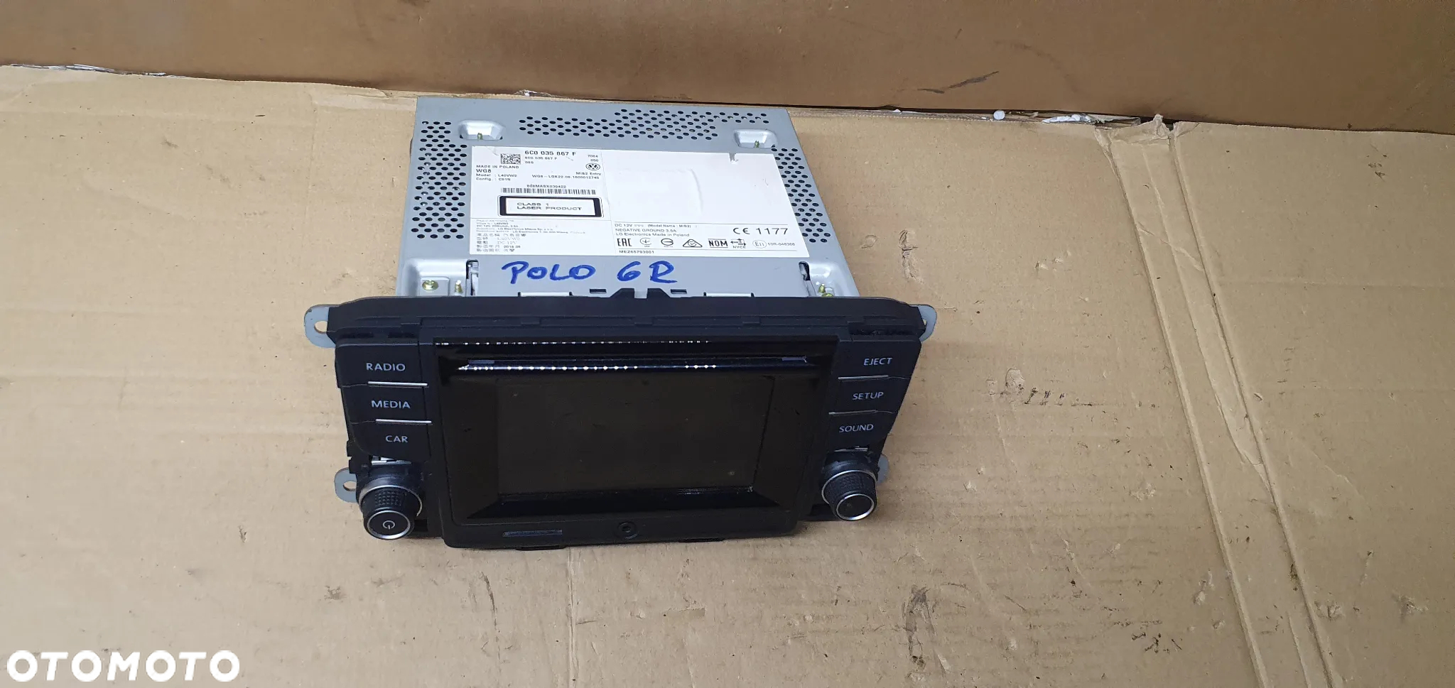Radio radioodtwarzacz oryginał BDB KOD VW Polo V 6R 6C0035867F - 5