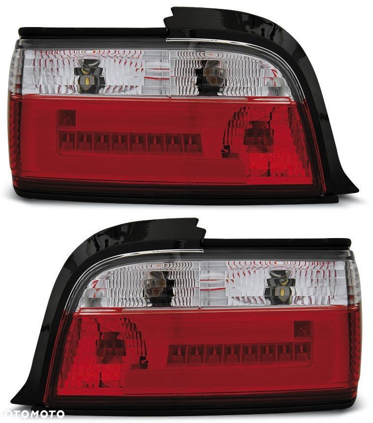 lampy tylne l+r diodowe tuning led red white bmw 3 e36 coupe cabrio 90-2000 - 1