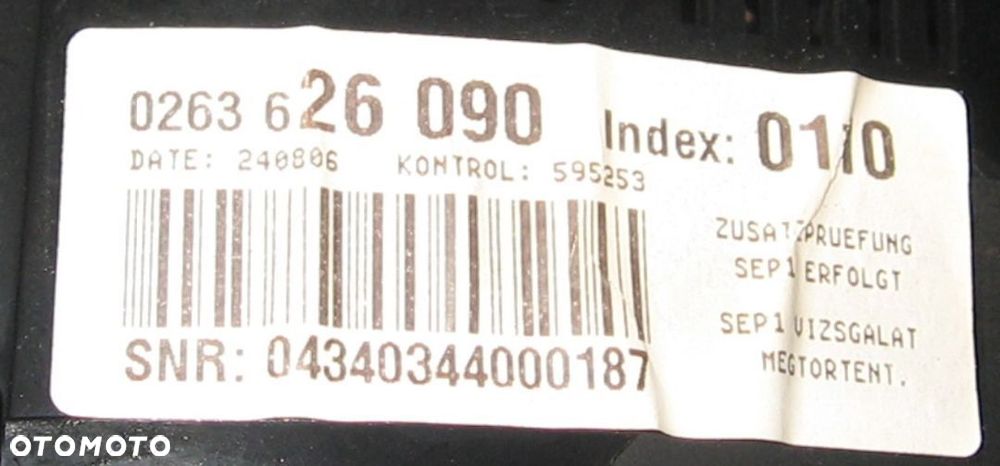 licznik AUDI A4 B7 2.0 TDI 0263626090 - 4