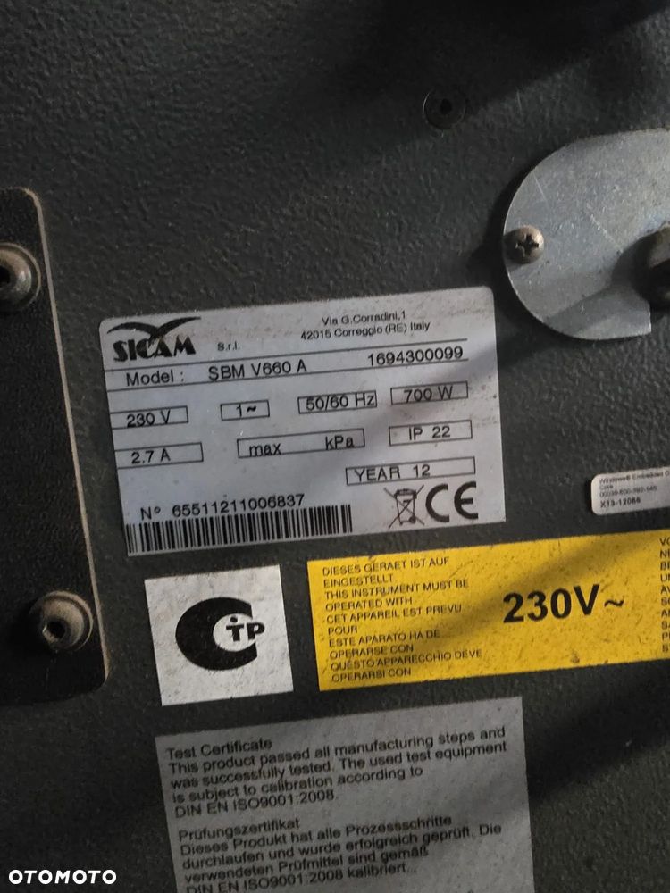 Wyważarka osobowa Sicam SBM V660 - 3