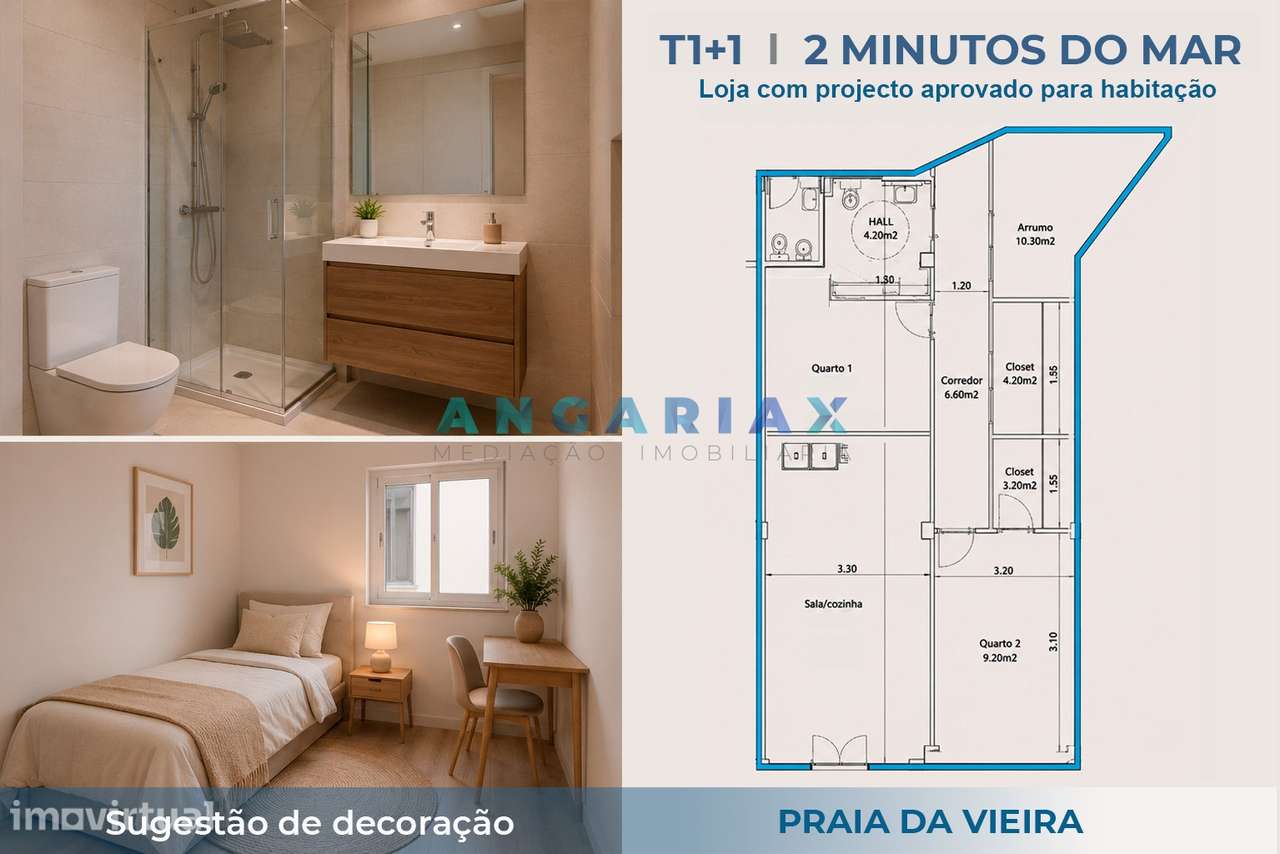 ANG1599 - Apartamento T1+1 para Venda em Praia da Vieira, Leiria - Grande imagem: 2/12