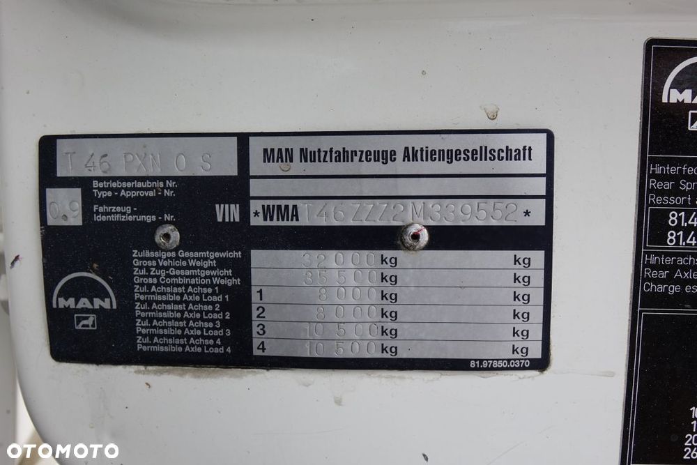 MAN FE 410 A /8x4 / MANUAL / WYWROTKA /BIBENNE / DWUSTRONNA / HYDROKLAPA / HYDROBURTA - 37