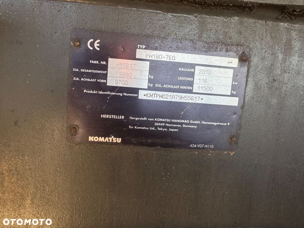 Komatsu PW180 - 13