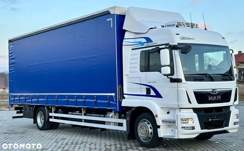 MAN TGM 15.290 / FIRANKA / 20 EUROPALET / AUTOMAT / SYPIALKA / DMC 16 T / 8 400 KG ŁADOWNOŚĆ - 1