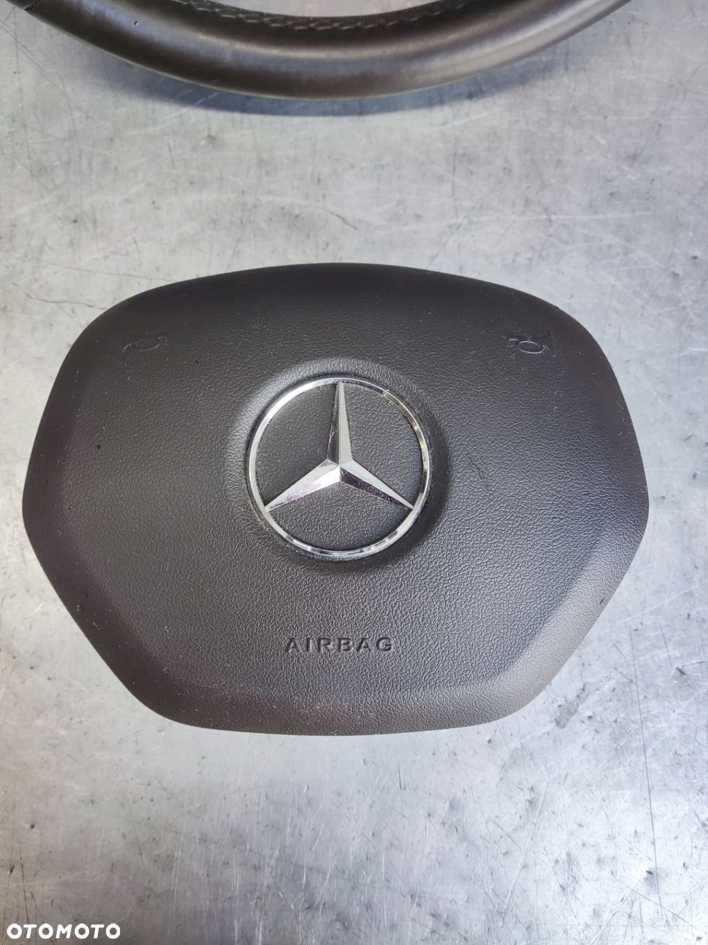 MERCEDES C W204 LIFT KIEROWNICA SKÓRA BRĄZOWA PODUSZKA - 4