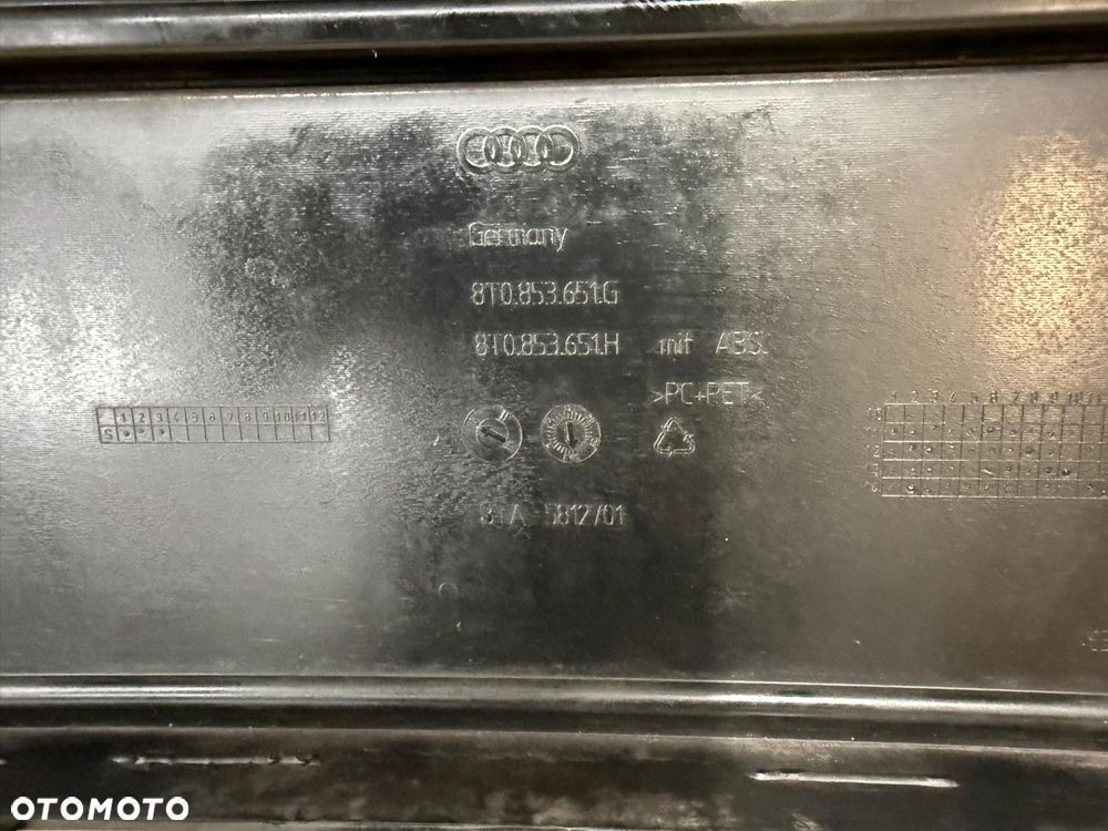AUDI A5 8T LIFT S-LINE 12-17 GRILL ATRAPA ZDERZAKA CZARNA 8T0853651G - 13