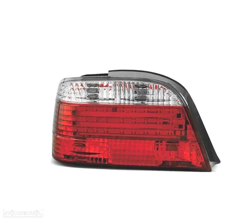 FAROLINS TRASEIROS LED BMW E38 94-01 VERMELHO BRANCO - 2