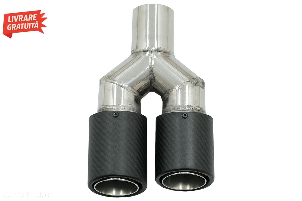 Toba Ornament Evacuare Fibra Carbon Mat Orificiu de admisie 5.8 cm Partea Stanga- livrare gratuita - 9