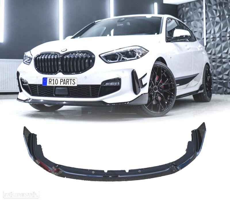 SPOILER LIP BMW F40 HATCHBACK 19-22 LOOK M PRETO BRILHANTE - 1