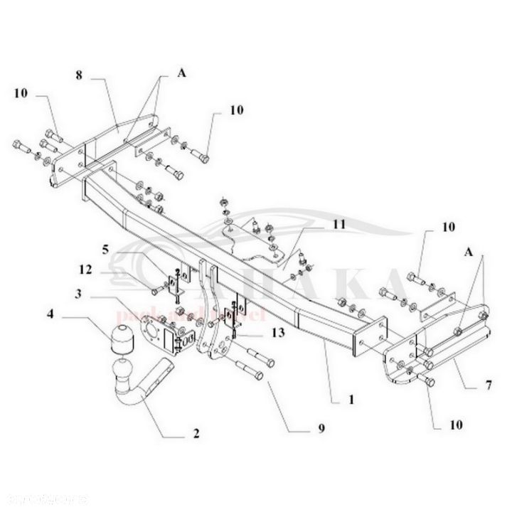 Hak Holowniczy Odkręcany Do Ford Maverick Od 2004 - 4