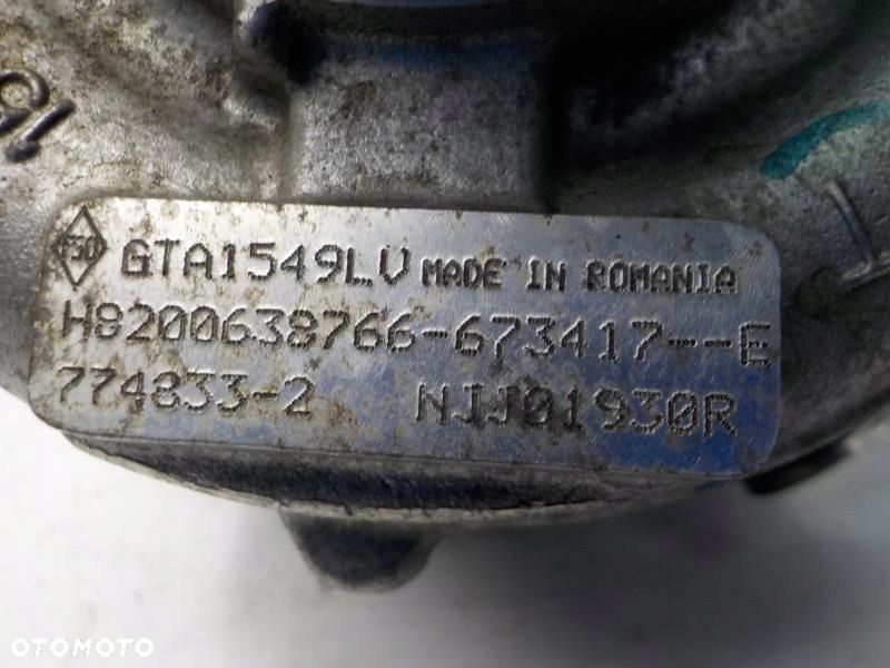 NISSAN QASHQAI / QASHQAI +2 (J10, JJ10) TURBOSPRĘŻARKA TURBINA H8200638766 - 2