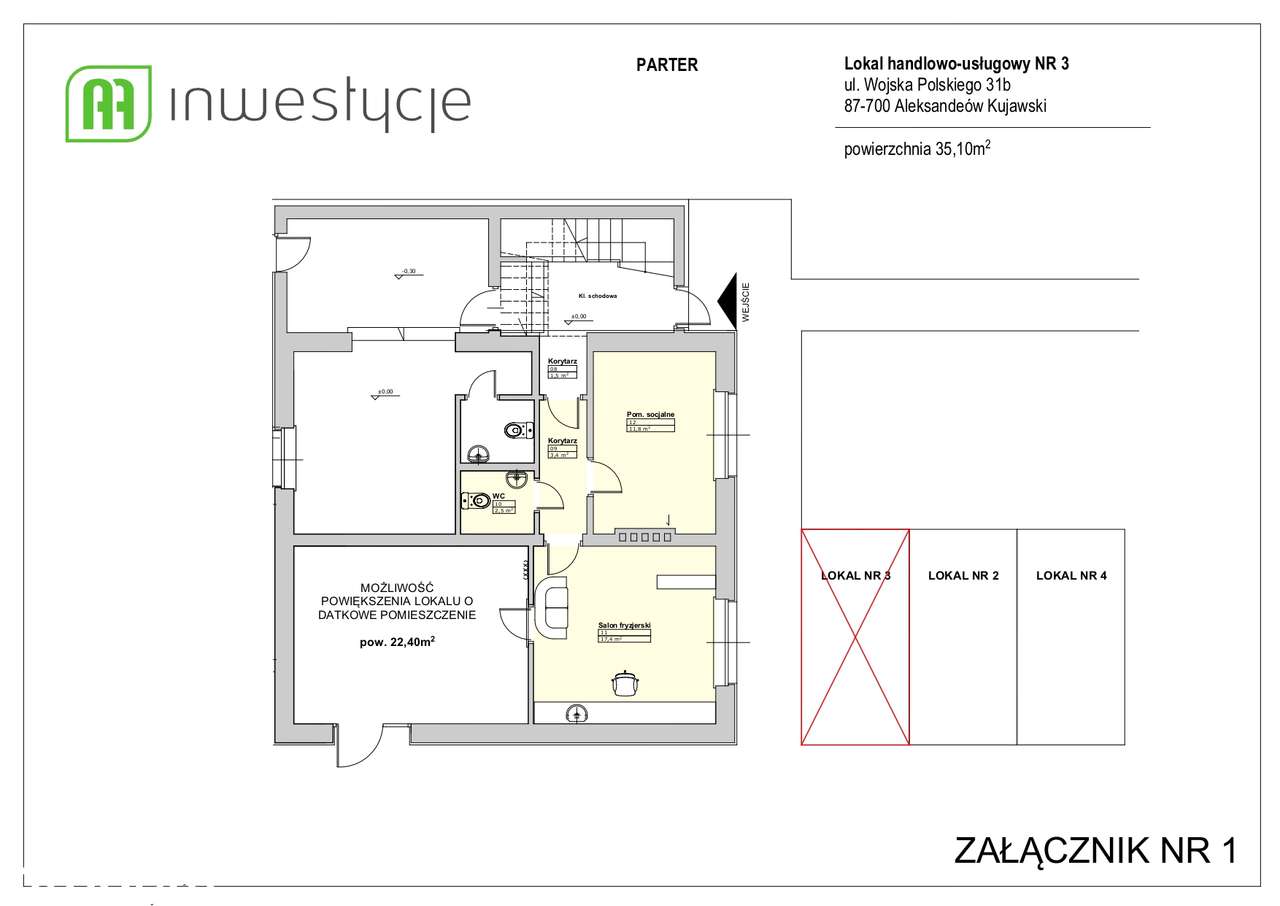 Lokal Handlowo-Usługowy do Wynajęcia 35m2 - Pełny obrazek: 2/6
