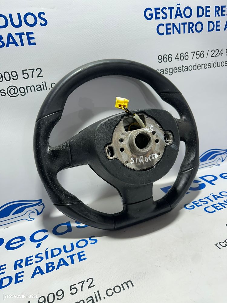 .Volante Completo Flat Bottom Pele Perfurada VW Volkswagen 1K8419091D 2005 - 2017 - 5
