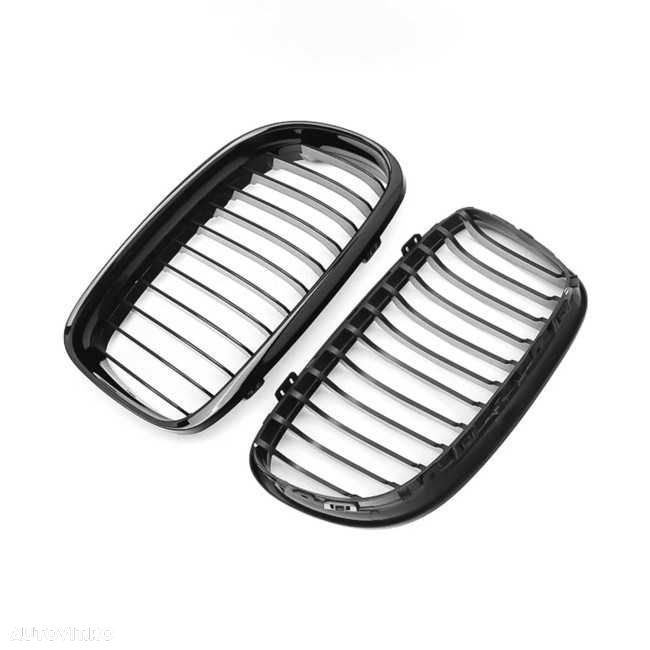 Set Grile Bara Fata Nari BMW E90 E91 2009-2012, Negru Lucios, Produse NOI - 4