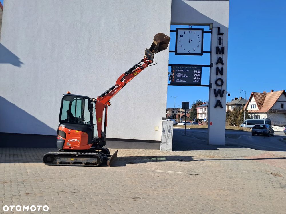Kubota U27-4 WAGA 2700 kg 2.7t 1300 mth minikoparka * 2022 rok * 2 łyżki * lusterka * pełne oświetlenie jeden właściciel * zero obrys długie ramie szybkozłącze MS03 * hydrauliczna skarpówka * gąsienice 80% bez DPF Red Key * dodatkowe linie hydrauliczne jcb yanmar Cat takeuchi - 17