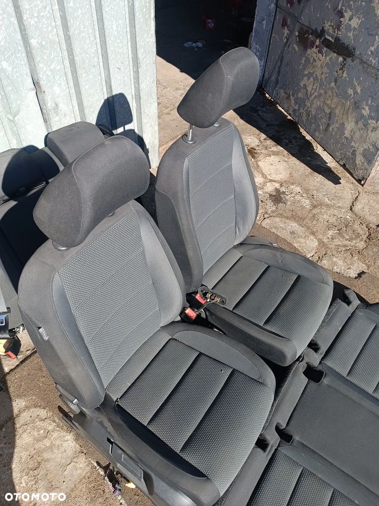 VW GOLF VI 2008R KOMPLET FOTELI WELUR FOTEL KIEROWCY PASAŻERA TYŁ - 3
