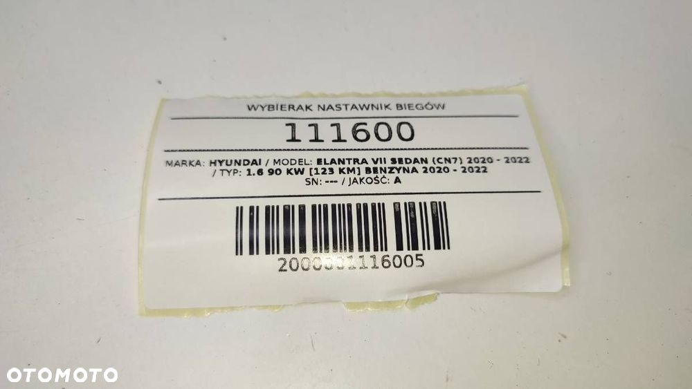WYBIERAK NASTAWNIK BIEGÓW LEWAREK HYUNDAI ELANTRA VII 1.6 B AUTOMAT 2023 EU - 6