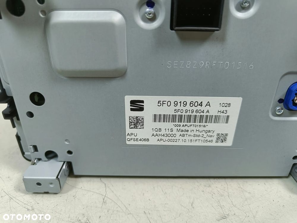 Radio Seat Leon 3 III Wyświetlacz Czytnik Jednostka Nawigacja 5QA035858 5F0919604A - 11