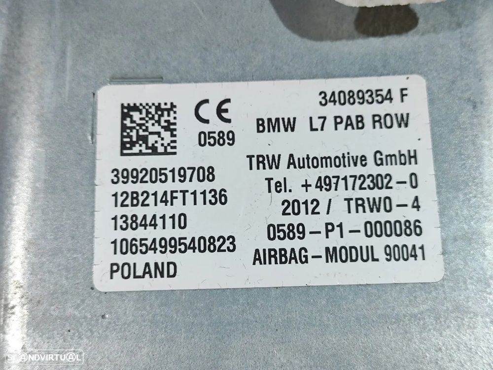 Airbag passageiro BMW Serie 1 F20 - 6