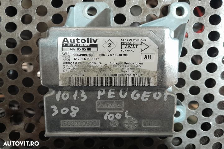 Calculator airbag 607059500/9664909780 Peugeot 308 T7 [2007 - 2011] H - 1