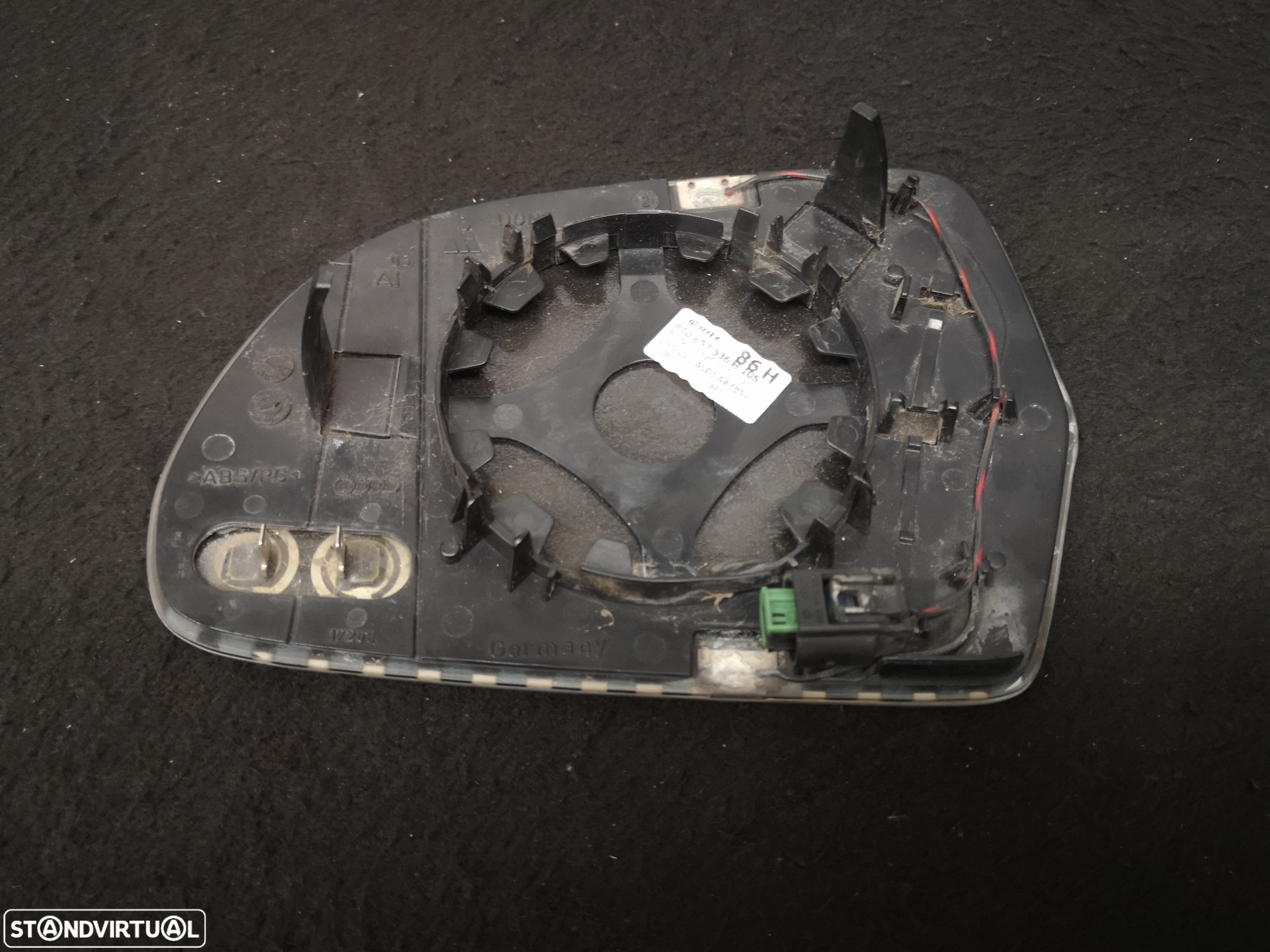 Vidro do espelho retrovisor direito  originais Audi A4 A5 B8 2008+ - 4