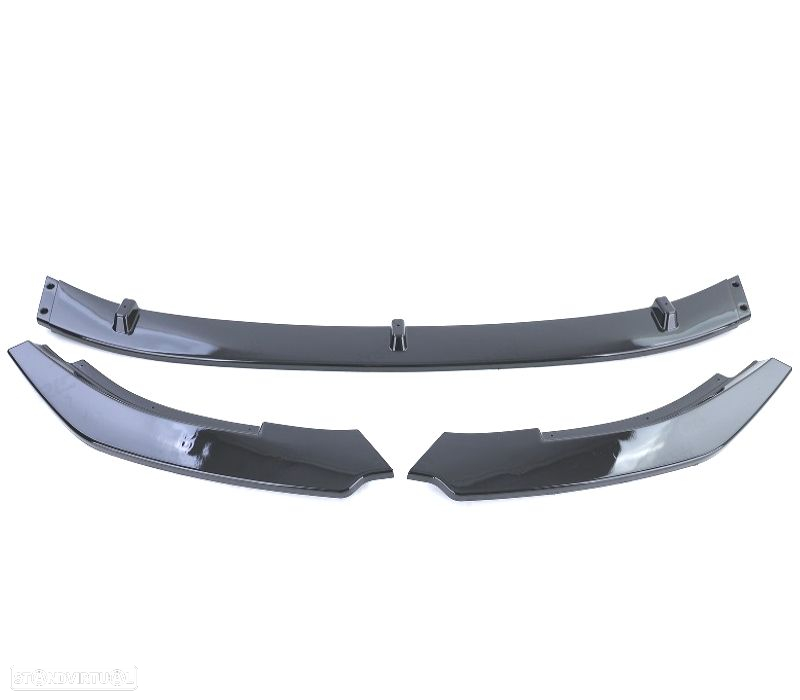 SPOILER LIP FRONTAL VOLKSWAGEN VW GOLF 6 GTI 09-13 PRETO BRILHANTE - 2