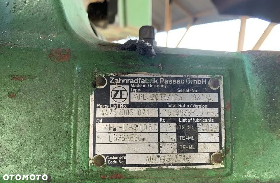 ZWOLNICA PRZEDNIA ZF APL-2035/120 JOHN DEERE 6410 PIASTA ZWROTNICA PÓŁOŚ - 2