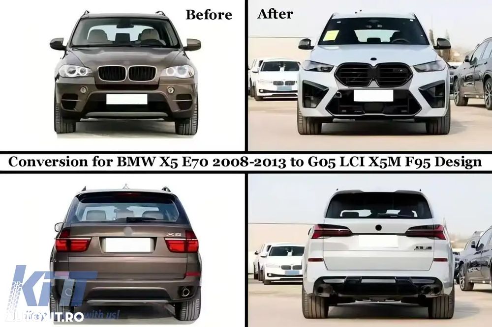 Pachet Exterior BMW X5 E70 (2007-2013) Conversie la X5M 2024 Design - 2