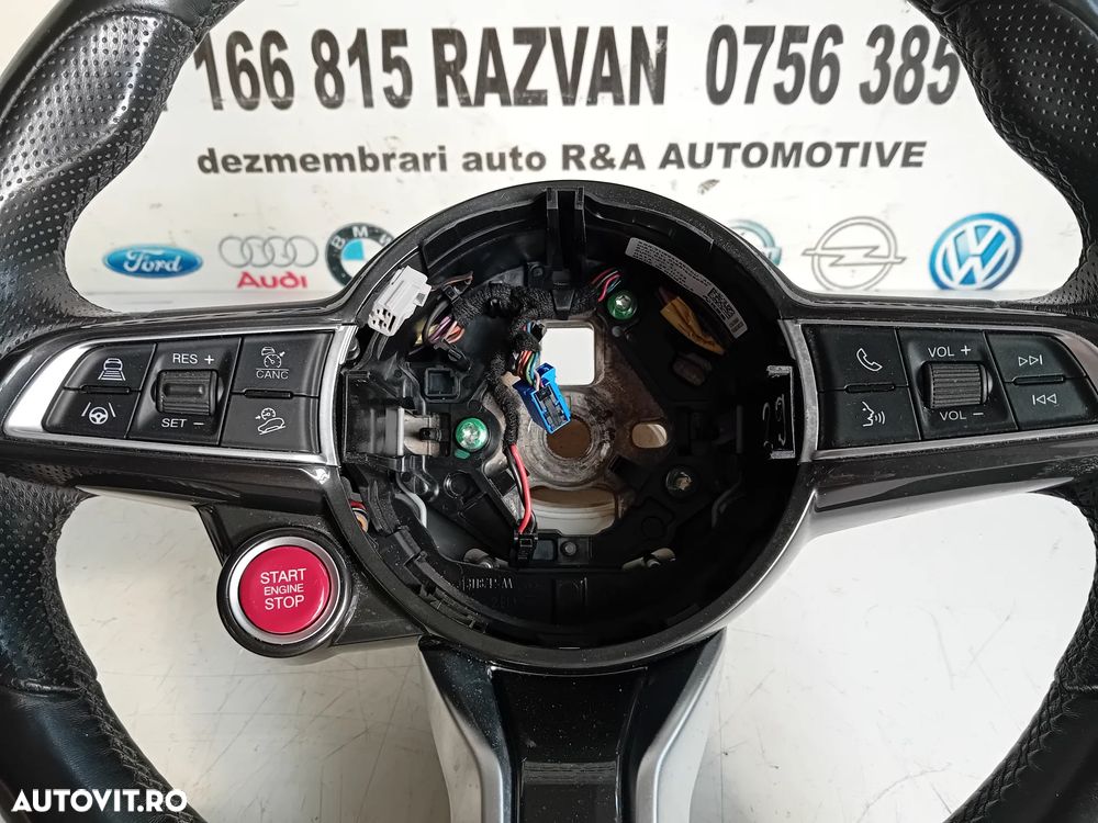 Volan Din Piele Cu Comenzi Alfa Stelvio Giulia Quadrifoglio Original Stare Foarte Buna An 2017-2022 - 7