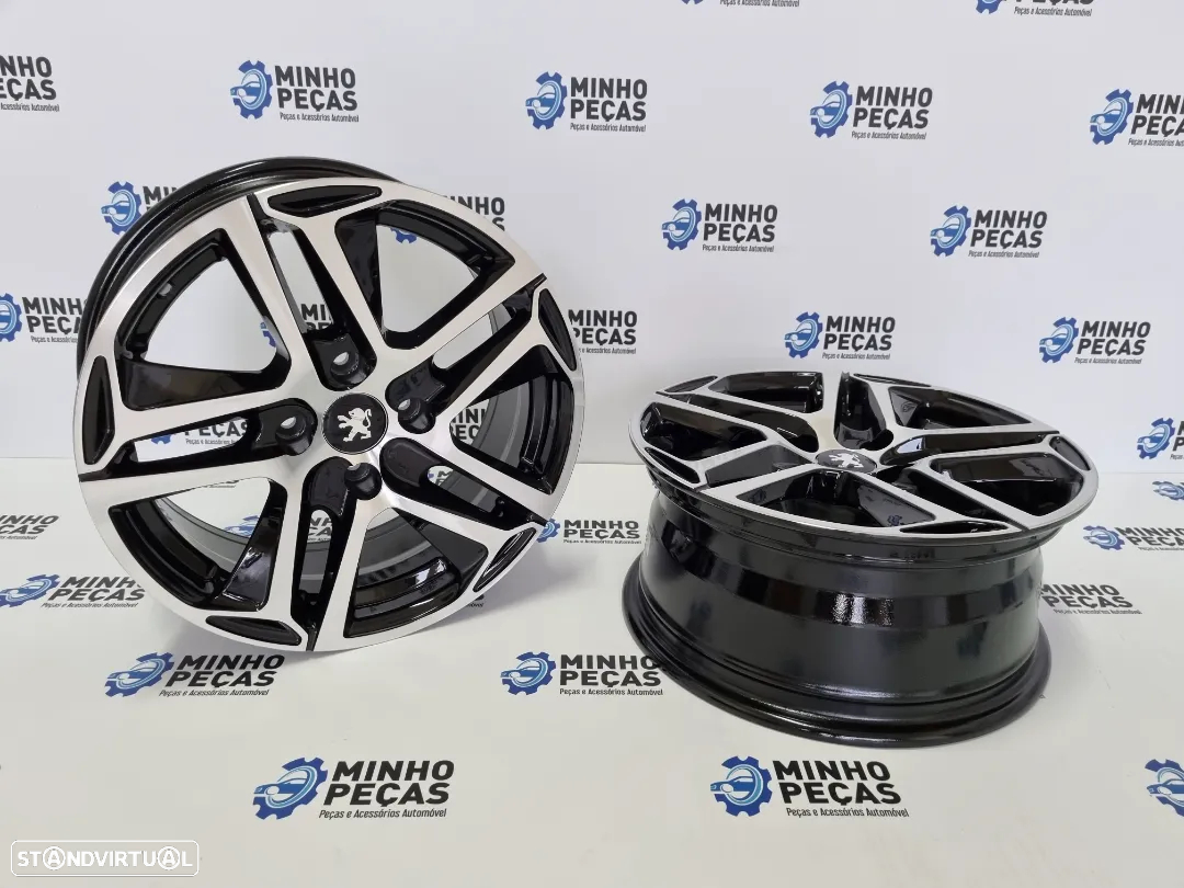 Jantes Peugeot 308 em 16 (4x108) Preto Polido - 4