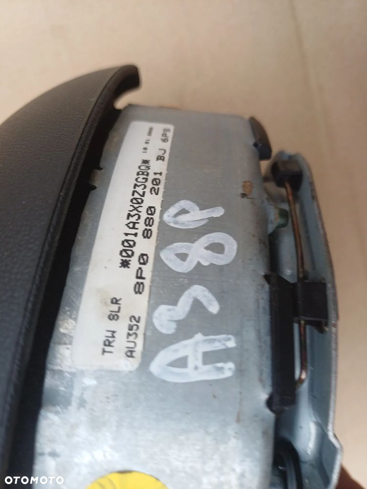 Audi A3 8P kierownica trójramienna skóra łopatki airbag poduszka kierowcy 8P0419091BK 8P0880201BJ - 9