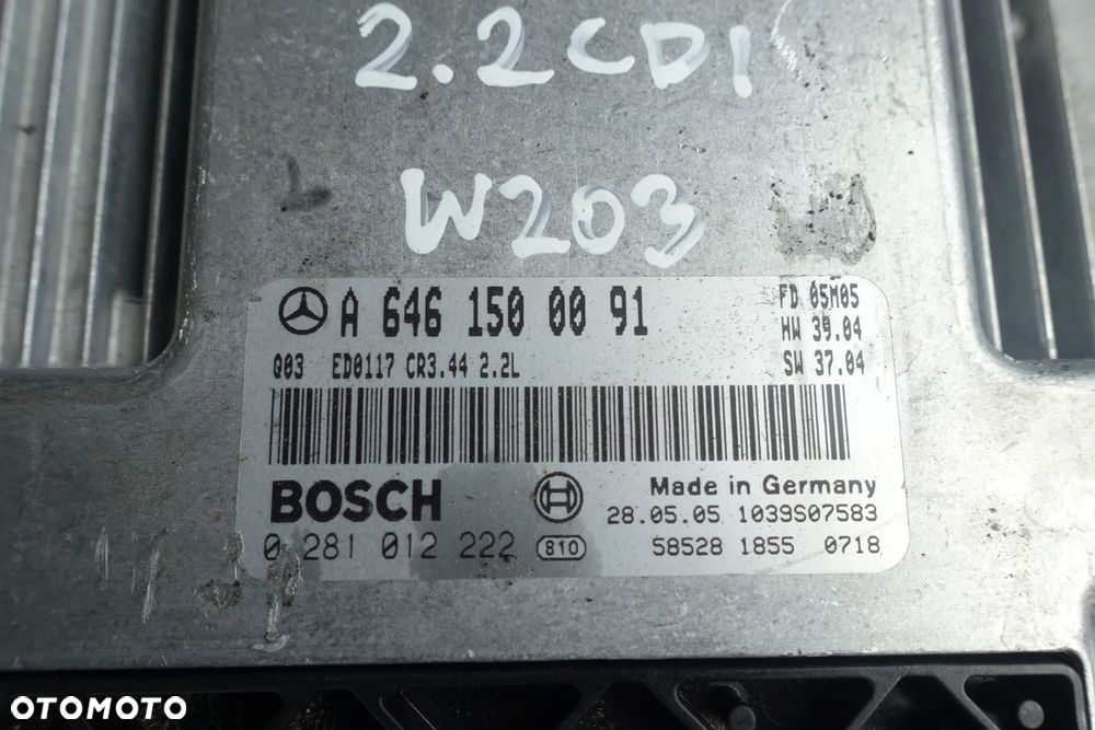 KOMPUTER SILNIKA MERCEDES W203 2.2 CDI A6461500091 - 2