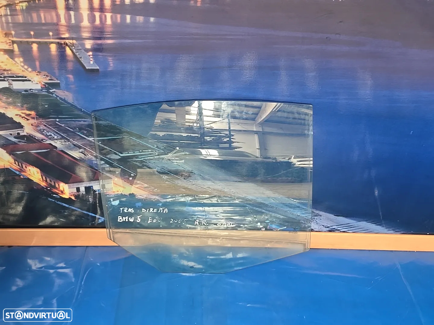 Vidro da porta traseira direita vidro laterais para bmw série 5 e60 2003- - 3