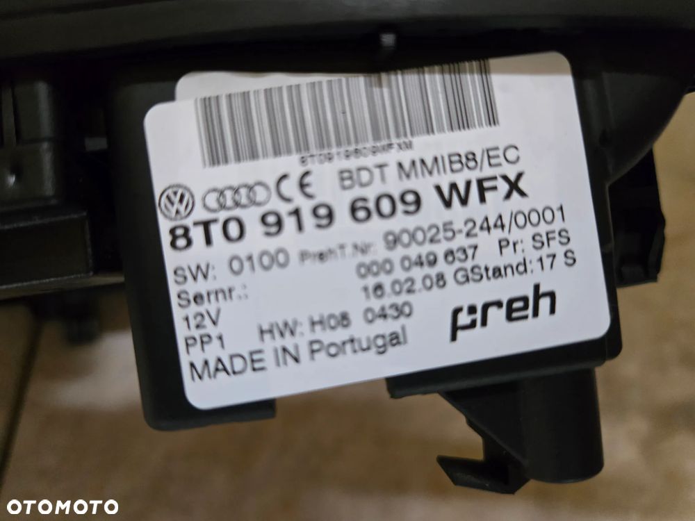 AUDI A4 B8 A5 8T PANEL STEROWANIA MMI 8T0919609WFX - 3