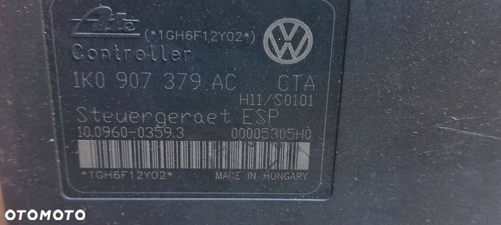 JETTA V GOLF V TOURAN CADDY III POMPA HAMULCOWA ABS STEROWNIK 379AC 517AE - 3