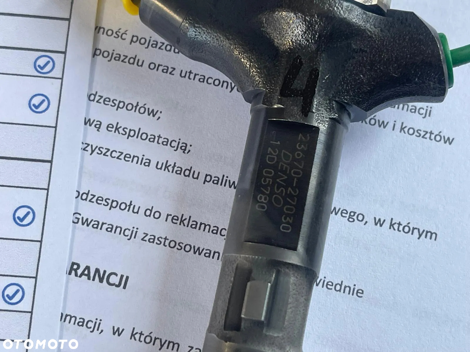 WTRYSKIWACZ TEST 2.0 D4D 23670 27030 REGENERACJA WTRYSK WYDRUK IMA TOYOTA RAV 4 AVENSIS T25 COROLLA 4 PIN - 3