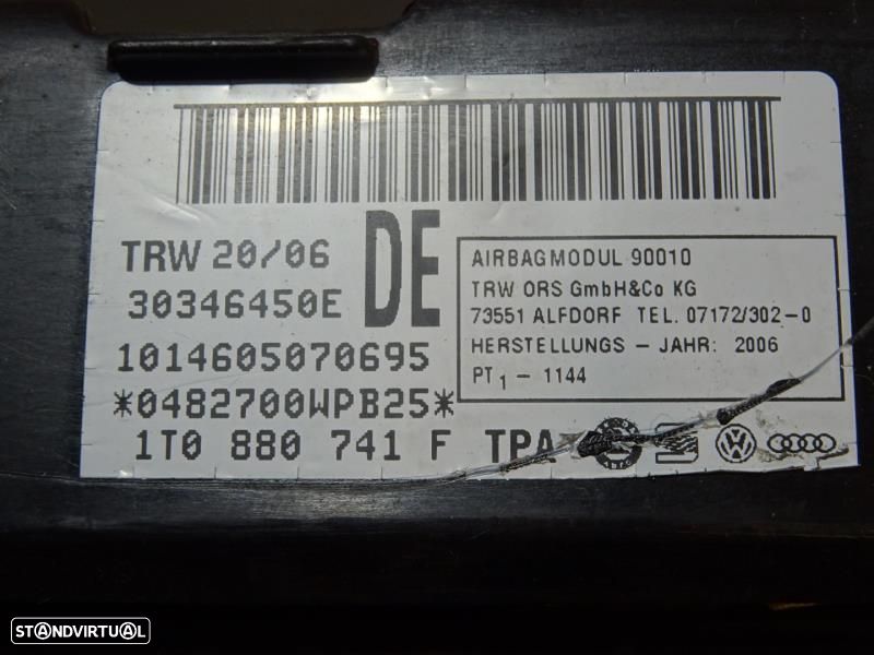 Airbags De Cortina Volkswagen Touran (1T1, 1T2)  1T0880742f / 1T0 880 - 5