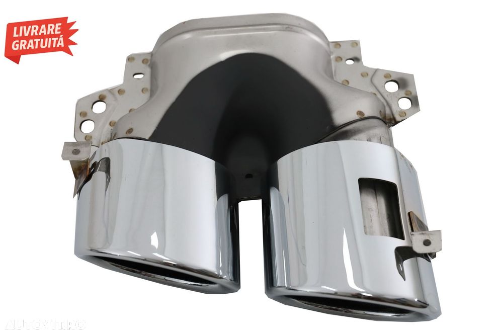 Difuzor Bara Spate Mercedes A-Class V177 Sedan (2018-up) Evacuari Crom- livrare gratuita - 10