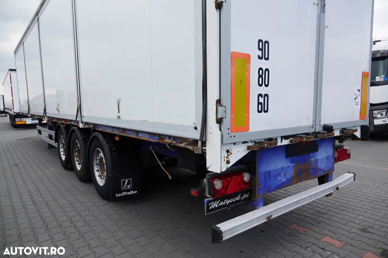 LeciTrailer CONTAINER / LADĂ / LATERALE DESCHISE / PLATĂ PUTERNICĂ PENTRU BALINĂ DE PODEA - 12