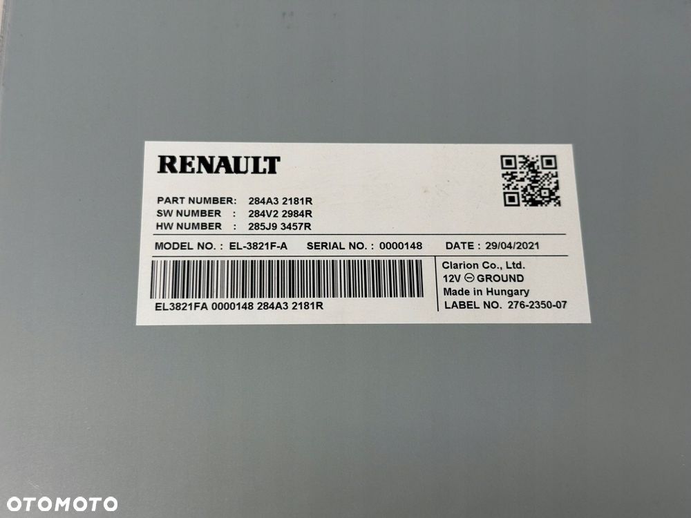stacja multimedialna radio renault megane e-tech 284a32181r - 4