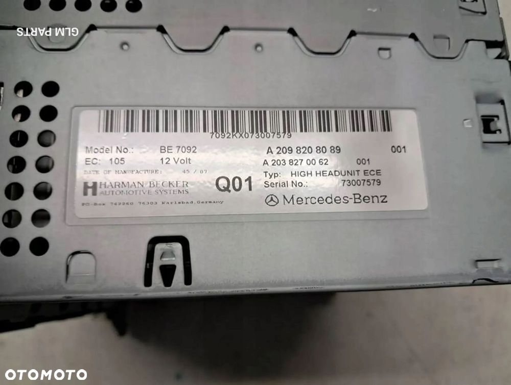 mercedes-benz clk w209 radio z nawigacją a2098208089 navi - 11