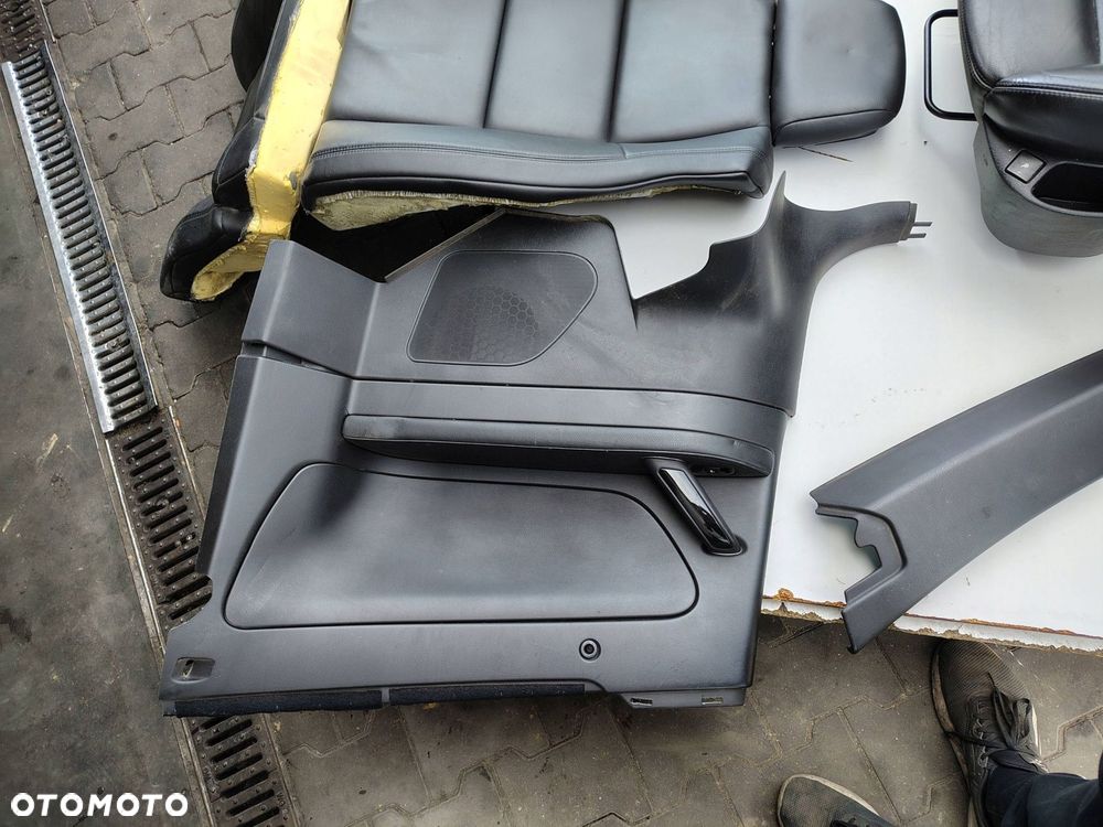 FOTEL FOTELE BOCZKI KOMPLET CZARNA SKÓRA GRZANE PEUGEOT 307 CC - 13
