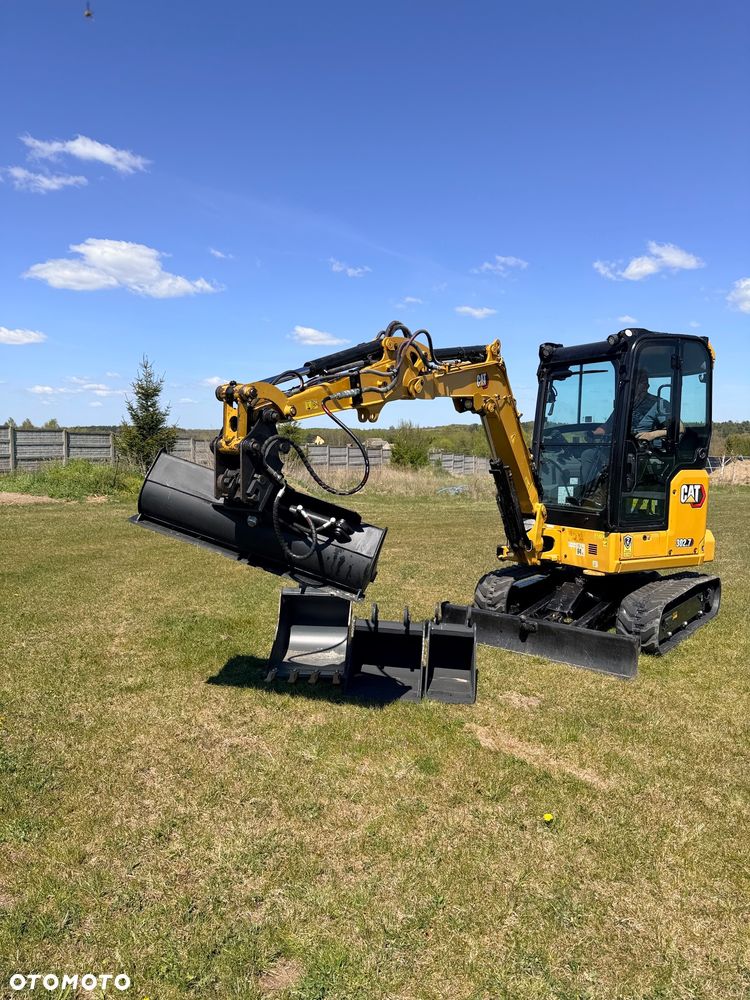 Caterpillar Minikoparka Cat 302.7 3xłyżki Skarpowa hydrL\P dodatkowe linie hydrauliczne szybkozłącze Gąsienice jak Nowe WIDŁY WIERTNICA za dopłatą - 13