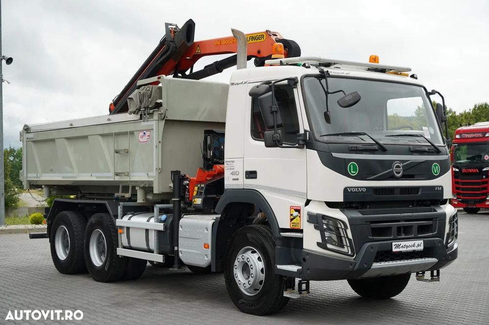 Volvo FMX 410 / 6x4 / CAMION BASCULANTE + HDS PALFINGER 18002-EH A / HYDROBOARD / RADIO CONTROL / EURO 6 / - 10