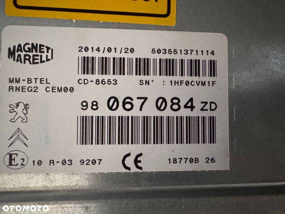 RADIO NAWIGACJA 98034633XT 98067084ZD 98067071XT - 4