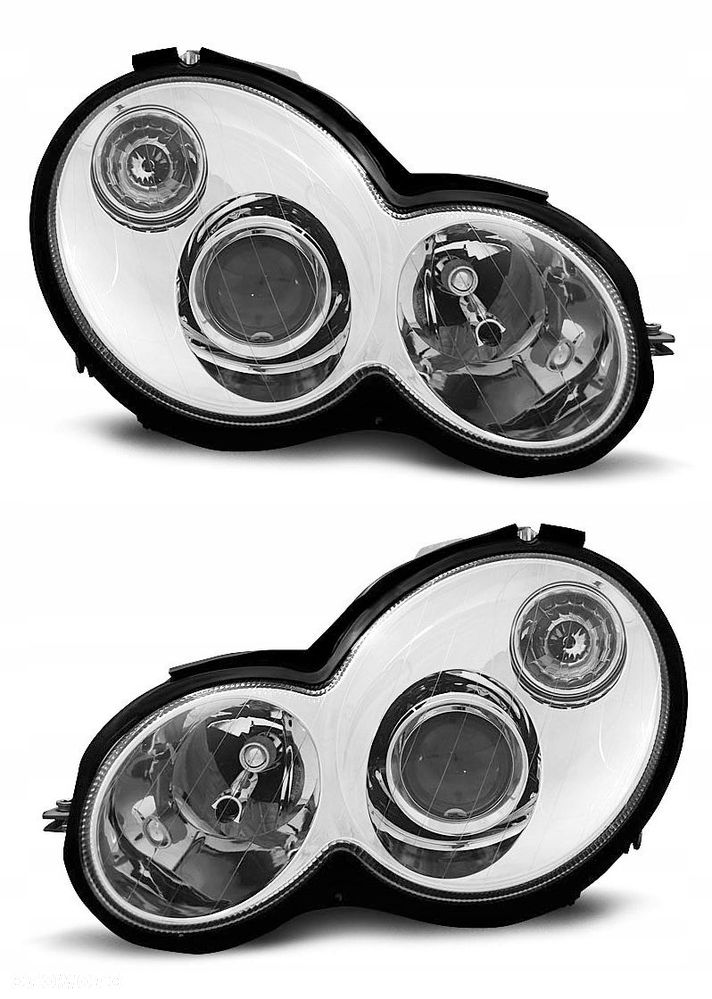 Reflektor Lampa kpl Chrom Clear Tuning a Mercedes C-klasa 203 SportCoupe - 1