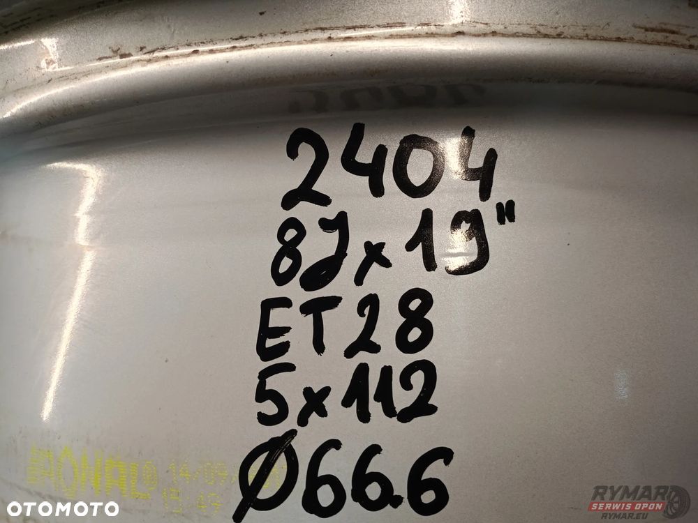 ŚLĄSK ALUFELGI 8X19" 5x112 ET28 ORYGINAŁ AUDI OE KOMPLET - 7