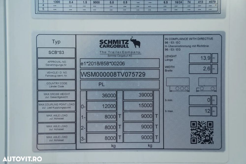 Schmitz Cargobull / REFRIGERAT / VECTOR 1550 / TRANSPALET / AXĂ RIDICATĂ / 2026 / - 35